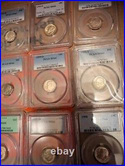 1946-1964 Roosevelt P, D, S Complete Set All PCGS MS-66 48 Coins Complete 666