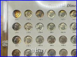 1946-1968 ROOSEVELT Dime Rainbow Toned GEM BU Complete Silver 48 Coin Set 10c