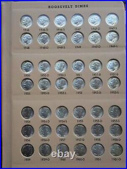 1946-2004 Roosevelt Dime Silver Proof Clad Complete set 177 coin in Dansco GEMS