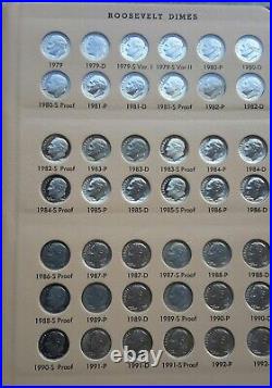 1946-2004 Roosevelt Dime Silver Proof Clad Complete set 177 coin in Dansco GEMS