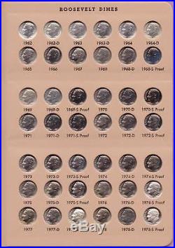 1946 2017 Complete Roosevelt Dime Set All Bu Clad And Silver Proof Dansco 8125