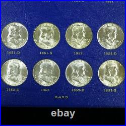 1948-1963 Complete 35-Coin BU Uncirculated Franklin Half Dollar Set in Whitman