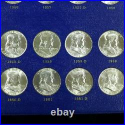1948-1963 Complete 35-Coin BU Uncirculated Franklin Half Dollar Set in Whitman