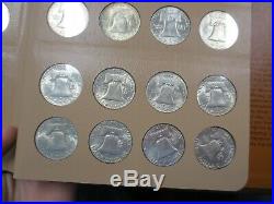 1948-1963 Complete BU Franklin Half Dollar Set in Dansco Album (35 Coins)