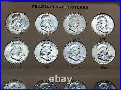 1948-1963 Complete Franklin Half Dollar Set 35 Coins Uncirculated DANSCO album