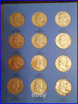 1948 1963 Complete Set 35 Ben Franklin 90% Silver Half Dollars Collection