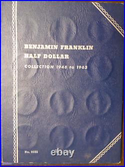 1948 1963 Complete Set 35 Ben Franklin 90% Silver Half Dollars Collection