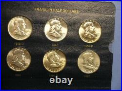 1948 1963 Complete Set Collection of BU Franklin Half Dollars Whitman Album