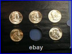 1948 1963 Complete Set Collection of BU Franklin Half Dollars Whitman Album