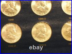 1948 1963 Complete Set Collection of BU Franklin Half Dollars Whitman Album