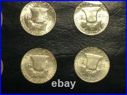 1948 1963 Complete Set Collection of BU Franklin Half Dollars Whitman Album