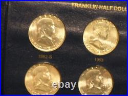 1948 1963 Complete Set Collection of BU Franklin Half Dollars Whitman Album