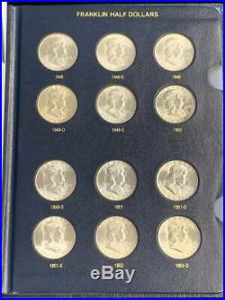 1948-1963-D FRANKLIN HALF DOLLAR BU 35 Coin SET COMPLETE in Whitman Book Rare