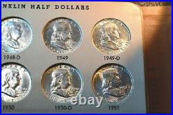 1948-1963 Franklin Half Dollar Complete Bu White Hot 35 Coin Set! #99