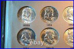 1948-1963 Franklin Half Dollar Complete Bu White Hot 35 Coin Set! #99