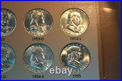 1948-1963 Franklin Half Dollar Complete Bu White Hot 35 Coin Set! #99