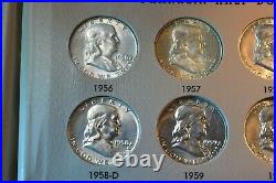 1948-1963 Franklin Half Dollar Complete Bu White Hot 35 Coin Set! #99