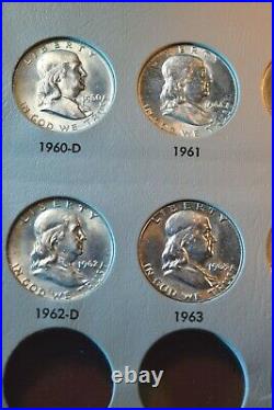 1948-1963 Franklin Half Dollar Complete Bu White Hot 35 Coin Set! #99