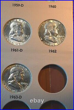 1948-1963 Franklin Half Dollar Complete Bu White Hot 35 Coin Set! #99