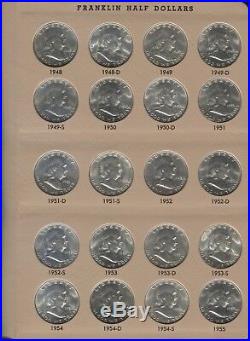 1948 1963 Franklin Half Dollar Complete Collection Very Nice Set