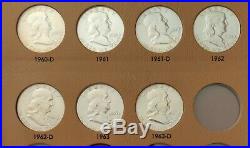 1948-1963 Franklin Half Dollar Complete Set (BU Set 35 Coins) In Dansco Album