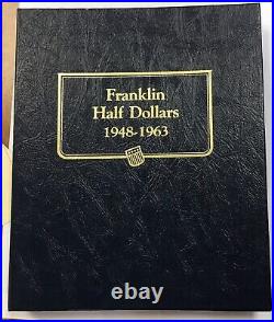 1948-1963 Franklin Half Dollars Choice BU Complete Set of 35 in Whitman Album