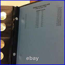 1948-1963 Franklin Half Dollars Choice BU Complete Set of 35 in Whitman Album