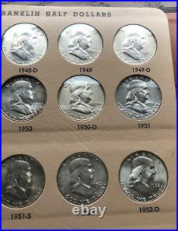 1948 1963 Franklin Half Dollars Complete Set- Mixed BU/AU/EF Coins