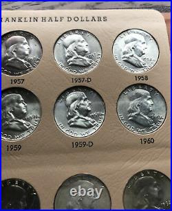 1948 1963 Franklin Half Dollars Complete Set- Mixed BU/AU/EF Coins