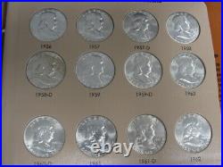 1948-1963 Franklin Silver Half Dollar Complete Set of 35 BU Coins