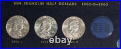 1948-1963 Premium Franklin Half Dollar Complete Set 35 Coins- Choice to Gem BU