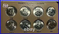 1948 To 1963 Complete Ch Bu Franklin Half Dollar Collection / Sharp Set