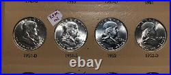 1948 To 1963 Complete Ch Bu Franklin Half Dollar Collection / Sharp Set