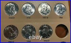 1948 To 1963 Complete Ch Bu Franklin Half Dollar Collection / Sharp Set