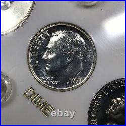 1953 Proof Set In White Capital Plastics Holder Complete 5-coin U. S. Proof Set