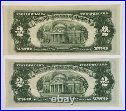 1953 Series $2 Red Seal Notes. Complete Set. 4 Star Notes 8 Total. All CRISP UNC