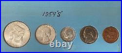 1954 P-D-S US Mint 90% Silver Complete Mint Set, Very Low Mintage Mint Set