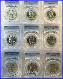 1955 1963 Franklin Complete Silver Proof 66 Set PCGS