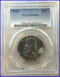 1955 1963 Franklin Complete Silver Proof 66 Set PCGS