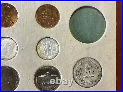 1955 U. S. Complete Original Naturally Toned Double Mint Set 22 Coins 12 Silver