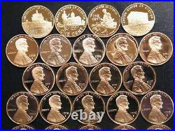 19562022 S Lincoln Penny Choice Gem Proof Run 70 Coin Complete Set US Mint Lot