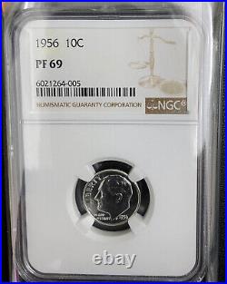 1956 Complete Proof Set in Stunning NGC Mint 69 Gorgeous with no defects