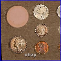 1956 Original US Mint Set Complete OGP Frosty BU Coins Rainbow Toning B2933