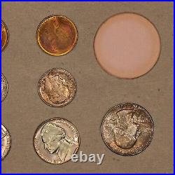 1956 Original US Mint Set Complete OGP Frosty BU Coins Rainbow Toning B2933