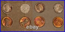 1956 Original US Mint Set Complete OGP Frosty BU Coins Rainbow Toning B2933