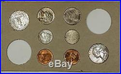 1956 U. S. Complete Original Naturally Toned Double Mint Set 18 Coins 10 Silver
