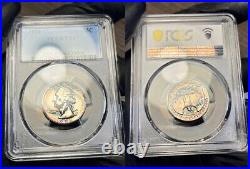 1958 Complete 5 Coin Proof Set, PCGS Trueview- Stunning Rainbow Toned