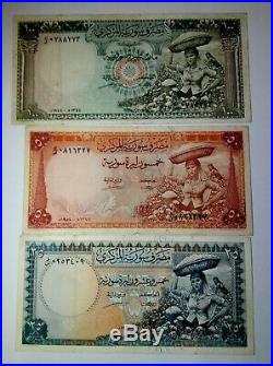 1958 Syr Pounds Banknote Lot Of 7 Piec complete Set Original Rare Livre Money