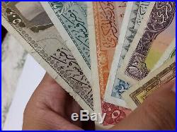 1958 Syr Pounds Banknote Lot Of 7 Piec complete Set Original Rare Livre Money