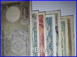 1958 Syr Pounds Banknote Lot Of 7 Piec complete Set Original Rare Livre Money